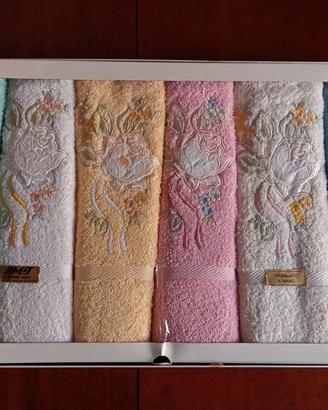 Set 12 asciugamani (6 viso e 6 ospite) 100% cotone