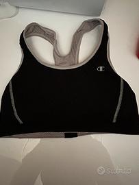 Top sportivo champion nero/grigio taglia m/l
