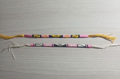 2 bracciali lavorati a mano in cotone 