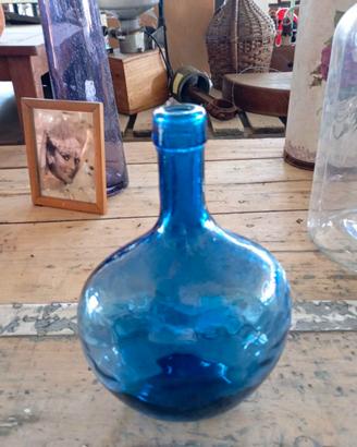Piccola fiaschetta per vino cl 750 blù cobalto