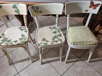 Sedie vintage legno