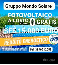 fotovoltaico GRATIS bando reddito energetico