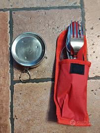 set posate e bicchiere 