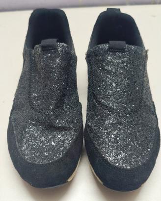 Sneakers nere glitter slip on 