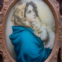 Quadretto capoletto "Madonna con bambino" anni '60