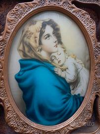 Quadretto capoletto "Madonna con bambino" anni '60