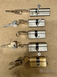 Cinque cilindri per serrature