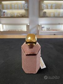 Anello a fascia bombata "Dome" oro - Acciaio Inox