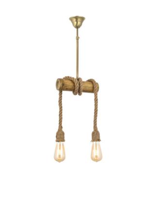 Lampada bamboo e corda