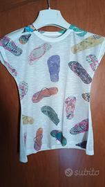 maglia manica corta bimba 10 anni 