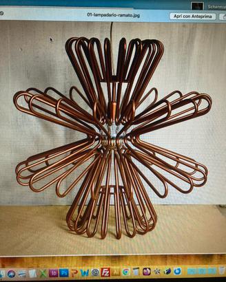 Lampadario da terra in metallo