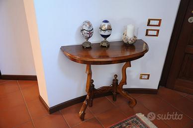 Consolle in noce demilune