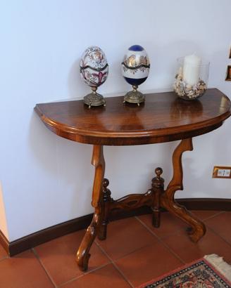 Consolle in noce demilune