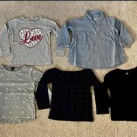 5 maglie manica lunga bimba 24 36 mesi