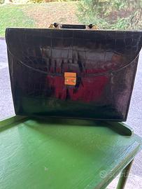 Borsa 24ore in pelle nera