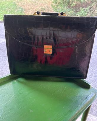 Borsa 24ore in pelle nera