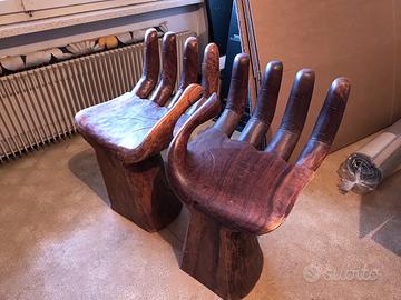 Sedie sculture in legno