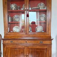 Credenza in noce con vetrina - fine ‘800