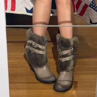 Stivali grigi  VIAMAESTRA (pagati 149€) TG 39