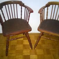 2 POLTRONCINE IN LEGNO STILE VECCHIA MARINA