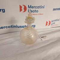 Bottiglia in vetro Murano a spirale con oro