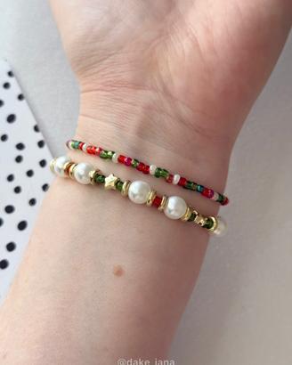 Set Braccialetti Natalizi Fatti a Mano