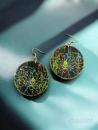 Orecchini zen olografici, orecchini da donna