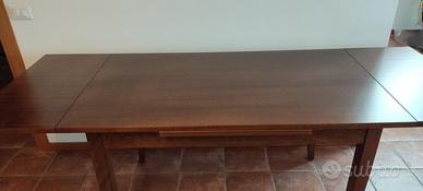 Tavolo allungabile in legno massello 140x80 (fino