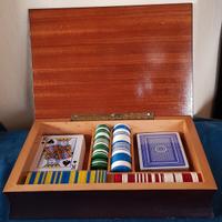 Scatola in legno porta carte e fiches