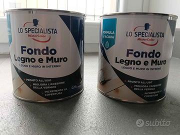 2 tolle Vernice fondo legno bianca