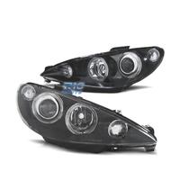 FARI PEUGEOT 206 98-09 ANGEL EYES FONDO NERO