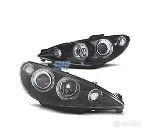 FARI PEUGEOT 206 98-09 ANGEL EYES FONDO NERO