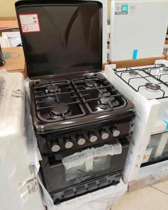 Cucina a gas 60x60 Forno Ventilato Nera