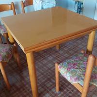 Tavolo e sedie in legno