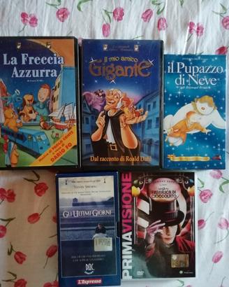 vhs e dvd vari film per ragazzi