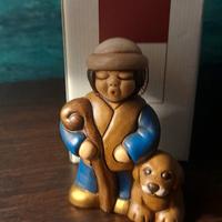 Presepe classico Thun Pastore con cane