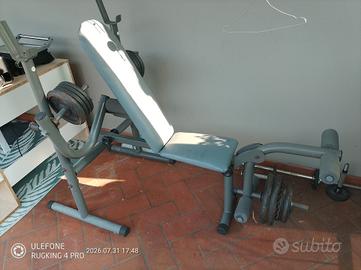 panca da palestra più pesi 