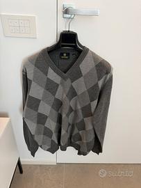 Maglione grigio con rombi navigare XXL