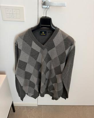 Maglione grigio con rombi navigare XXL