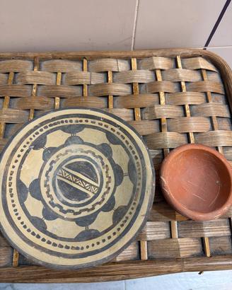 Set ceramica/terracotta artigianale vintage