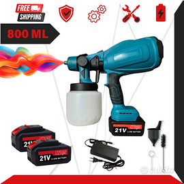 Verniciatore a Batteria 800ml 21V 4Ah Elettrico