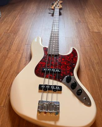 Fender jazz bass olympic white mexico assemblato