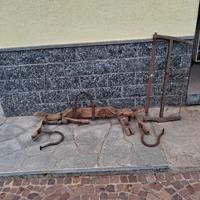 giogo per buoi e sega da legno
