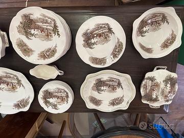 Servizio piatti inglesi 57pz epoca haddon hall