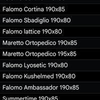 Materassi nuovi varie misure