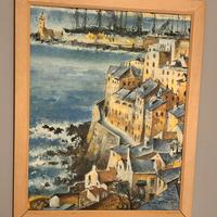 Quadro stampa Boccadasse Genova con cornice