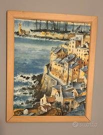 Quadro stampa Boccadasse Genova con cornice