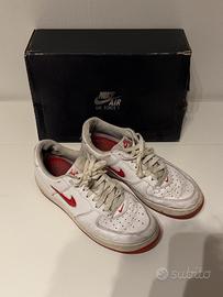 Nike Air Force 1 Low Bianco/Rosso - Tg 42