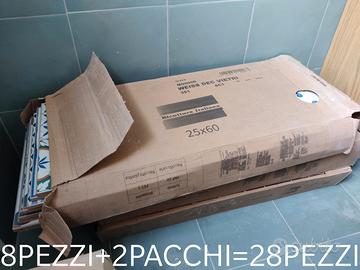 Piastrelle decorate 25x60 cm Weiss – 28 pezzi