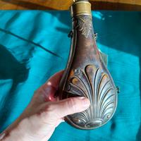 Antico porta polvere  americano armi avancarica